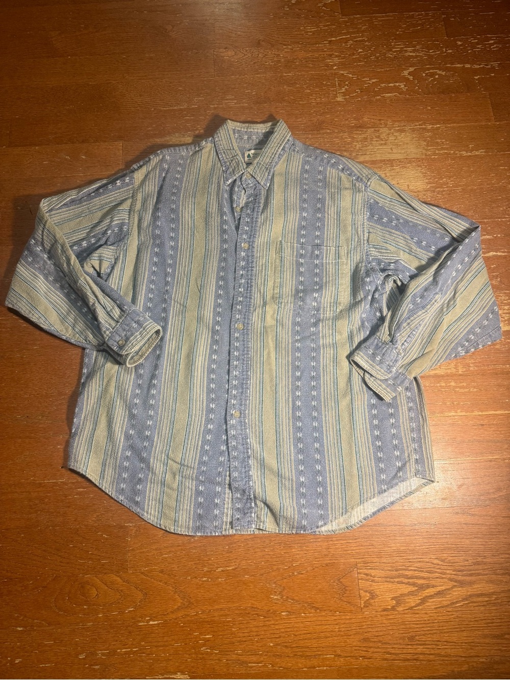 Vintage Northwest Territory Lined Graphic Button Down